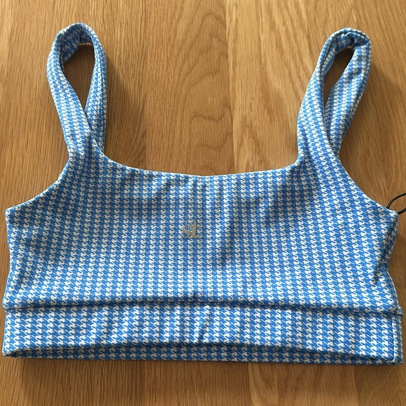 Strut This Blue checkers top. Athletic Top. Brand new with tags - Picture 3 of 4